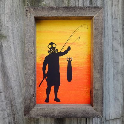 Toxic Fisherman Framed