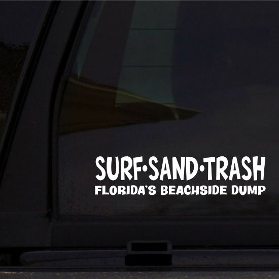 Surf Sand Trash Decal